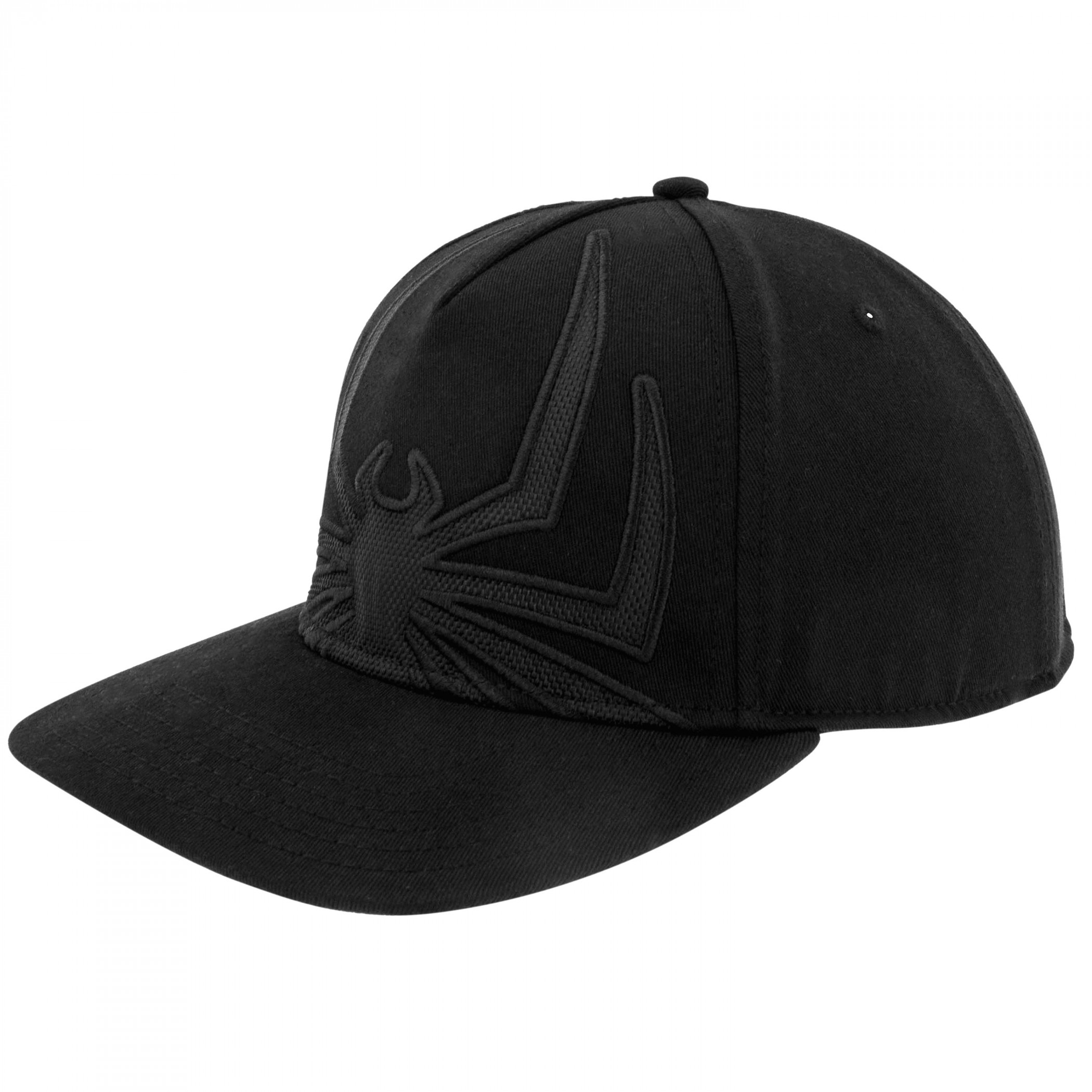 Spider-Man Logo Black on Black Snapback Hat